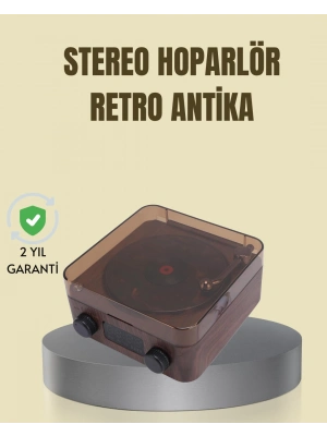 ® Saatli Gece Işıklı Hoparlör – Modern ve Vintage Tasarım