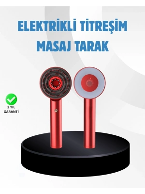 ® Saç Büyüme Destekleyici Elektrikli Masaj Tarak LED ve Titreşimli