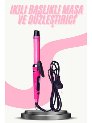 ® Saç Düzleştirici Şekillendirici Saç Maşası İkili Şekillendirici Isı Ayarlı