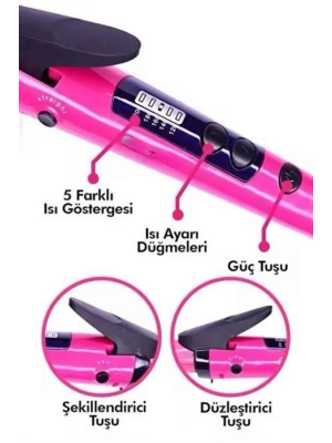 ® Saç Düzleştirici Şekillendirici Saç Maşası İkili Şekillendirici Isı Ayarlı