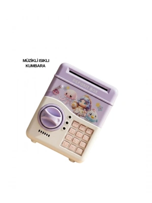 ® SAM51 MÜZİKLİ IŞIKLI KUMBARA MOR