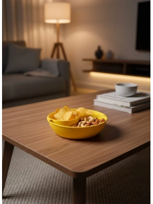 ® Sarı Çerezlik Kase Seti 4 Adet 3x12 cm