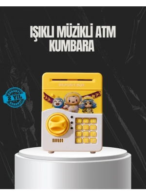® Sarı Renk Otomatik Para Çeken Şifreli Çocuk Kumbarası