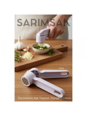 ® Sarımsak Ezici -  Profesyonel Şef Tipi Ergonomik Pres Kıyıcı