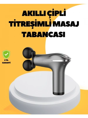 ® Şarjlı 4 Başlıklı Titreşimli Masaj Aleti Derin Kas Masajı Sporcu Destekli