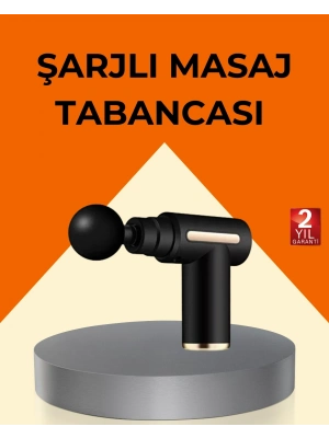 ® Şarjlı Kas Masaj Aleti 6 Kademe 4 Başlık Derin Doku EMS Titreşim Sporcu Masaj Tabancası