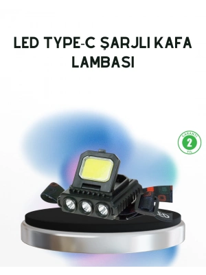 Şarjlı LED Kafa Lambası 800 Lumen COB XPE Ayarlanabilir Başlıklı