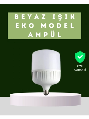 Şarjlı LED Torch Ampul 30 Watt Beyaz Işık Enerji Tasarruflu