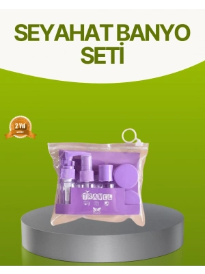 ® Seyahat Banyo Seti 5 Parça Şeffaf Taşıma Çantalı 30 ml