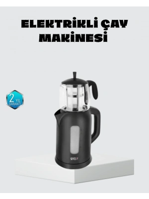 ® Sinbo Elektrikli Çay Makinesi 1.7 L Su Isıtıcı ve Cam Demlikli Güvenli Kullanım