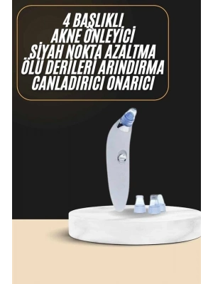 ® Siyah Nokta Temizleme Cihazı 4 Başlıklı Vakumlu Pilli Ölü Deri Arındırma