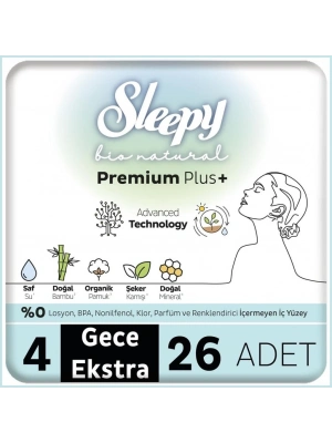 ®   Bio Natural Premium Plus Mega Ekstra Gece Ped 26 Adet