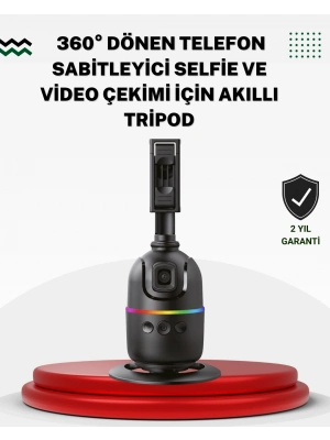 ® Sosyal Medya İçerikleri İçin Otomatik Yüz Takipli 360° Döner Gimbal Stand