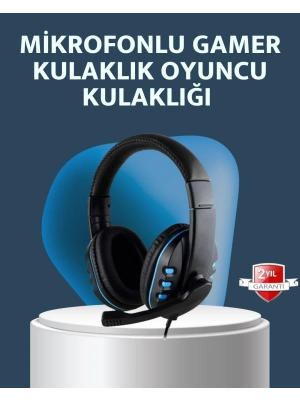 ® Stereo Mikrofonlu Kablolu Oyun Kulaklığı – Konforlu ve Net Ses İletimi