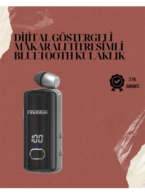 ® Su Geçirmez Fineblue F580 Kulaklık – Dijital Ekranlı, Klipsli, Geri Çekilebilir Kablo ve Gürültü Engelleme Özellikli