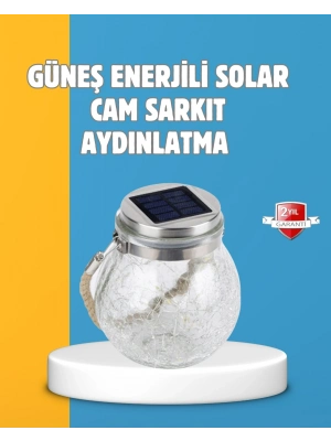 ® Suya Dayanıklı Güneş Enerjili Cam Şişe Sarkıt Lamba