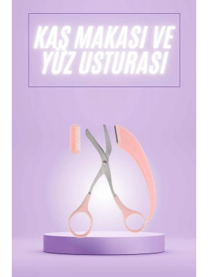 ® Taraklı Kaş Makası ve Ustura Seti Kaş Düzeltme Makası Kaş Bıyık Alma Aleti