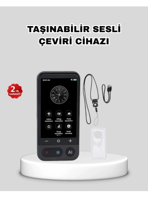 ® Taşınabilir Akıllı Sesli Çeviri Cihazı – 139 Dil Desteği, Dokunmatik Ekran