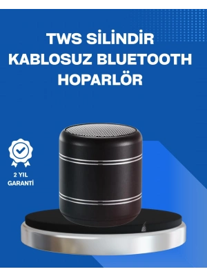 ® Taşınabilir Silindir Tasarım Bluetooth 5.0 Hoparlör Yüksek Bas Performanslı