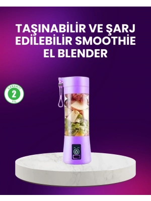 ® Taşınabilir Şişe Blender 380ml Şarjlı Spor Smoothie Shake Karıştırıcı