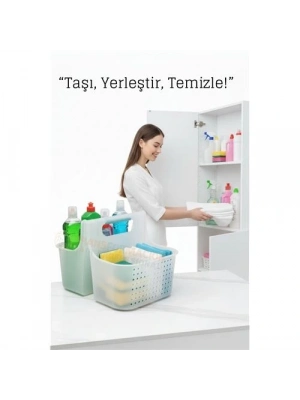 ® Temizlik Malzemesi Organizer Kutusu –  Çok Amaçlı Düzenleyici Sepet