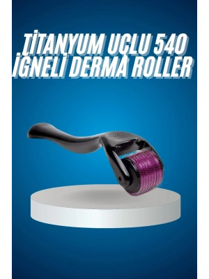 ® Titanyum Uçlu Derma Roller 540 İğneli 1 mm Gözenek Azaltıcı Akne İzlerine Uygun