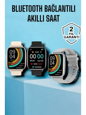 ® Titreşimli, Sağlık Takipli, Yeni Nesil Akıllı Saat  400mAh Batarya Kapasiteli