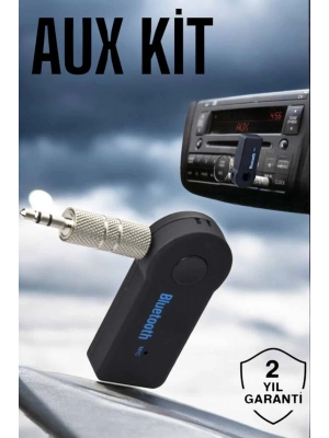 ® Tüm Araçlara Uyumlu Aux Car Bluetooth Kablosuz Araç Bağlantı Kiti
