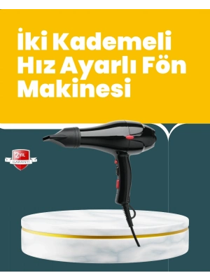 ® Tüm Saç Tipleri İçin 2200W Güçlü Fön Makinesi