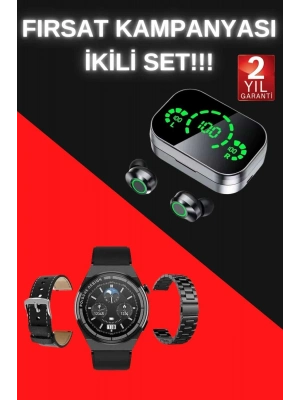 ® TWS Bluetooth Kulaklık ve Akıllı Saat Uyku Takibi Nabız Ölçer Uzun Pil Ömrü