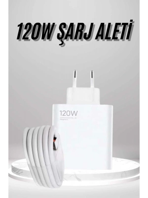 ® Type C Yüksek Hızlı Şarj Aleti Beyaz 120W Ultra Uzun Ömürlü