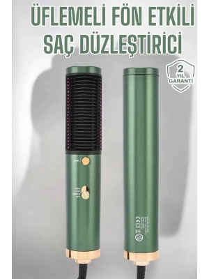 ® Üflemeli Fön Tarak Düzleştirici Seramik Kaplama Elektriklenme Karşıtı