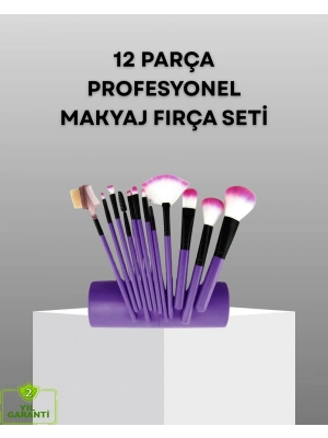 ® Ultra Yumuşak 12’li Makyaj Fırça Seti – Dökülme Yapmaz, Dalin Şampuan ile Temizlenebilir