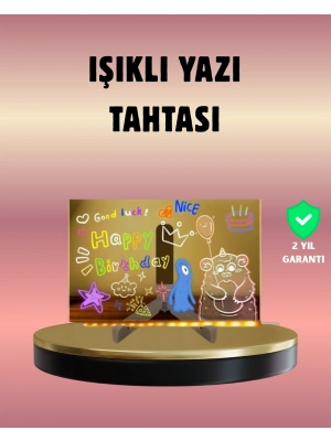 ® USB Bağlantılı LED Akrilik Çizim ve Not Tahtası