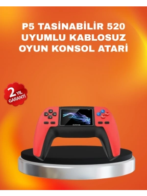 ® Uzun Pil Ömürlü 520 Oyunlu P5 Retro Konsol