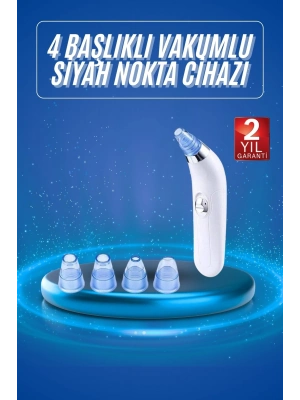® Vakumlu Siyah Nokta Ve Yüz Temizleme Cihazı 4 Başlıklı