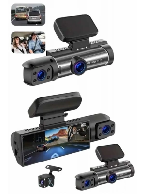 ® Video ve Fotoğraf Kaydedici Sürüş Kamerası Ön ve Arka Çift Kameralı