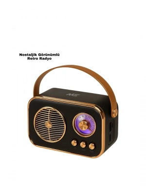 ® Vintage Bluetooth Radyo – TF Kart ve FM Destekli Taşınabilir Nostaljik Model