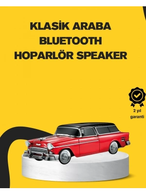 ® Vintage Tasarımlı LED Işıklı Bluetooth Hoparlör 10W