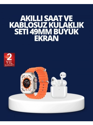 ® Watch 9 Max Akıllı Saat ve Kablosuz Kulaklık Seti 2 Kordonlu Sesli Görüşme Özellikli