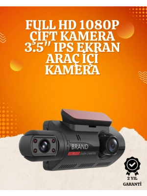 ® WiFi Destekli Araç Kamerası – 3 inç Ekran, 1080P Ön ve 720P İç Kamera