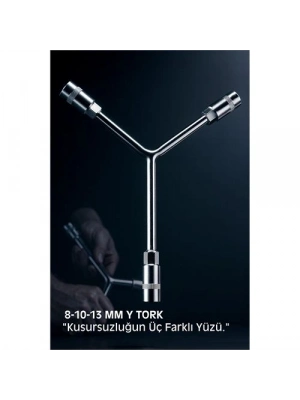 ® Y-Tipi 3lü Lokma Anahtar - Yüksek Mukavemetli Krom Vanadyum Çelik - Bisiklet ve Motor Bakım Kiti