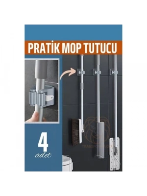 ® Yapışkanlı Pratik Mop Tutucu 4 ADET