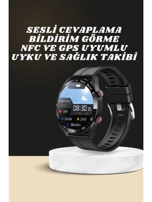 ® Yeni Model Akıllı Saat GPS Uyumlu Uyku ve Sağlık Takibi Sesli Görüşme