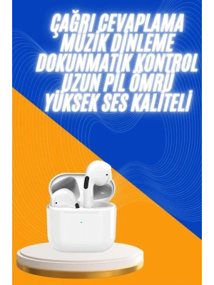 ® Yeni Nesil Bluetooth Kulaklık Beyaz Çağrı Cevaplayabilen Kablosuz