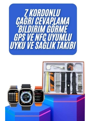 ® yeni nesil Unısex 7 Kordonlu Çok Fonksiyonlu Nabız Ölçer Uyku ve Sağlık Takibi