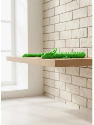 ® Yeşil Hareketli Ejderha Figürü Esnek Gövdeli Fantastik Dekor 60 cm