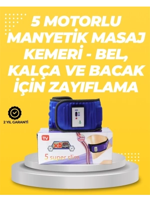 ® Titreşimli Masaj Kemeri 20 Mıknatıs 5 Motorlu