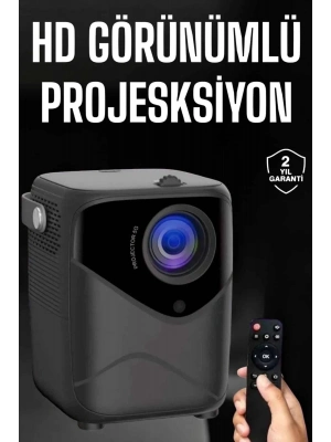 ® Yüksek HD Görünümlü Taşınabilir Projeksiyon Cihazı