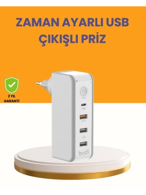® Zaman Kontrollü Şarj Cihazı 30W Hızlı Şarj ve Çoklu USB Çıkışı